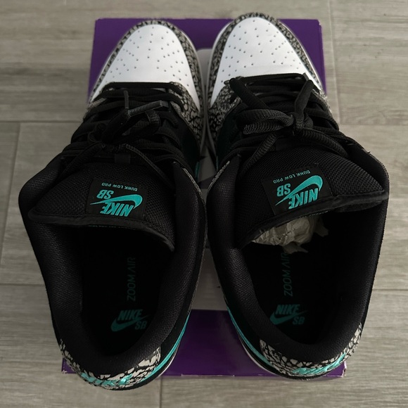 Nike SB Dunk Low Atmos Elephant BQ6817-009 Grey Black Black White Clear Jade 12 - Picture 6 of 12